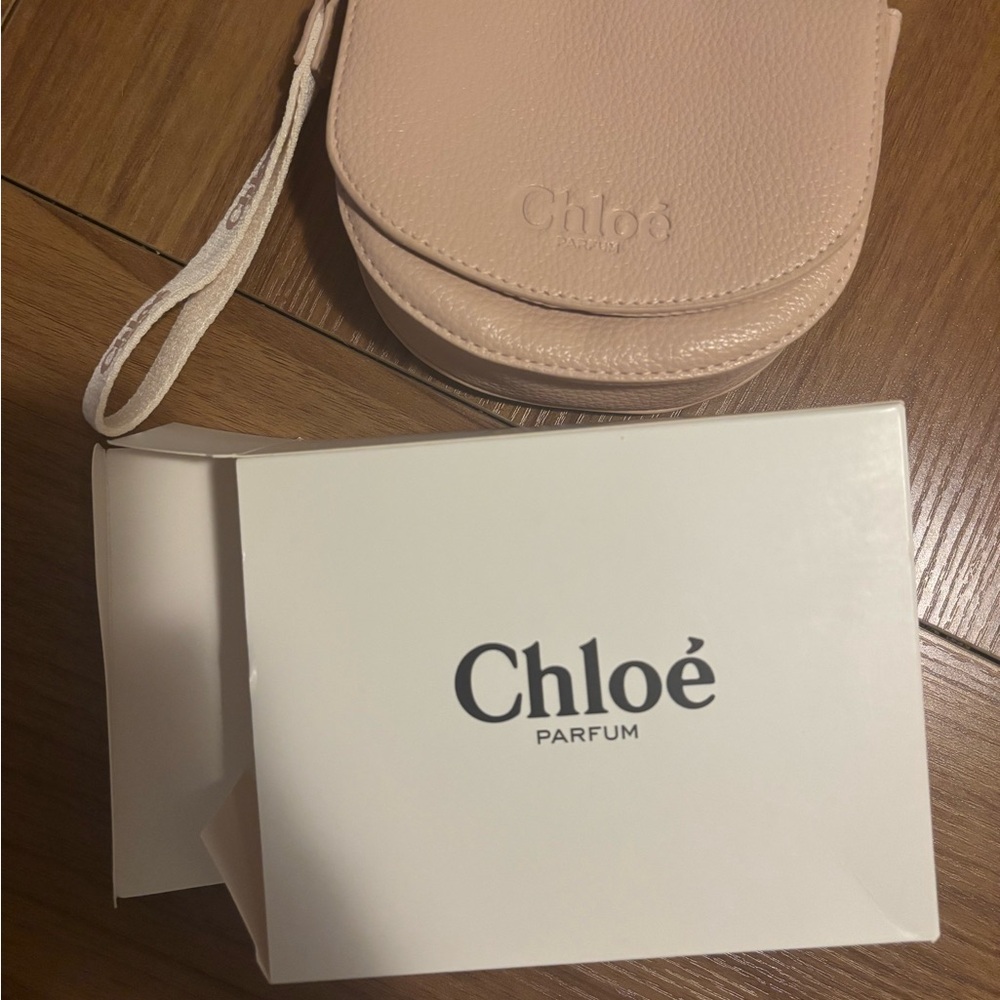 Chloe Blush Leather Wristlet